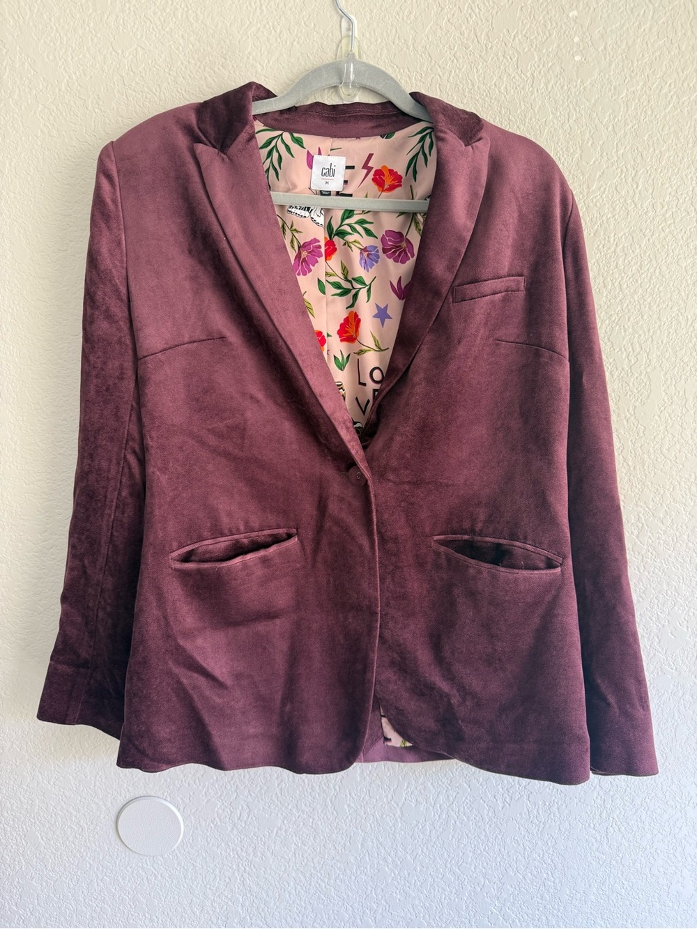 Cabi Vineyard Williams Jacket Blazer MEDIUM FALL 2023 #4491 Velvet